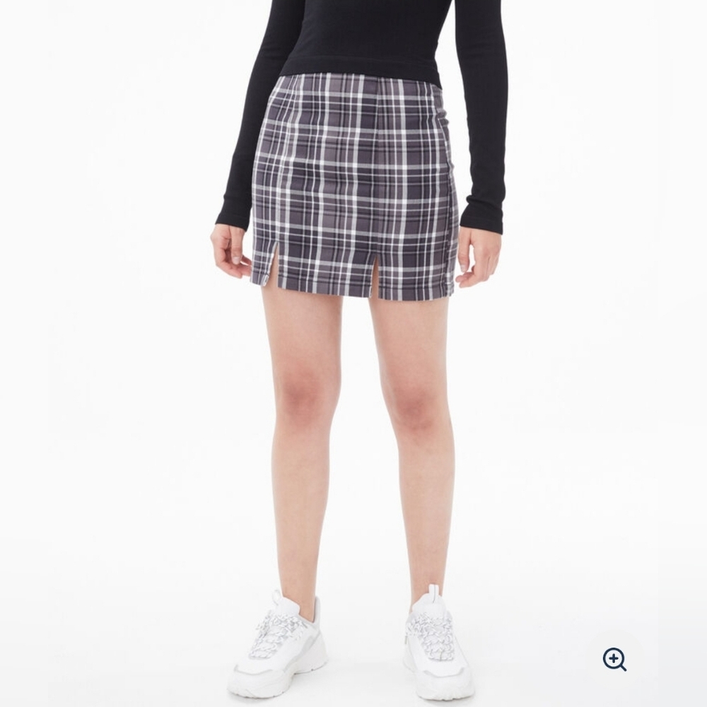 Aeropostale Y2K Plaid Notched-Hem Skirt Size Academia Medium